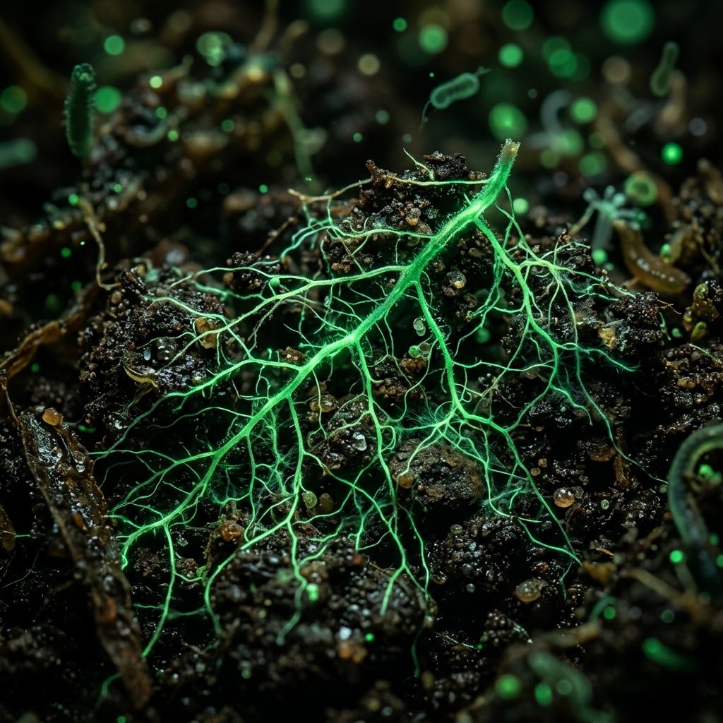 Biolumineszierendes lebendiges Bodennetzwerk – FloraSoil