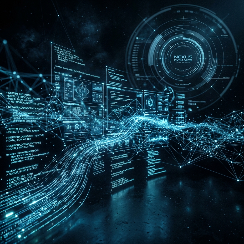 Abstrakte digitale Technologie-Visualisierung – IT-Dienstleistungen
